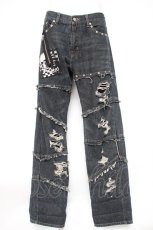 画像1: Deorart / ダメージ加工入りデニムパンツ S 黒 Y-26-10-20-149-PU-PA-SZ-ZY (1)