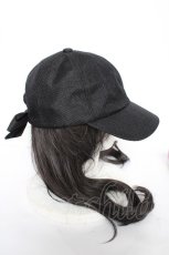 画像4: axes femme POETIQUE / ロゴプレート付サマーキャップ  黒 Y-26-10-23-076-AX-AC-SZ-ZY (4)