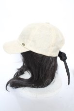 画像2: axes femme POETIQUE / ロゴプレート付サマーキャップ  ベージュ Y-26-10-23-077-AX-AC-SZ-ZY (2)