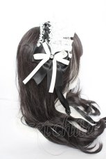画像3: Dear My Love / レースヘッドドレス  黒 Y-26-10-23-081-LO-AC-SZ-ZY (3)