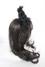 画像3: ATELIER PIERROT / Sweet Lace Ribbon Headband  黒 Y-26-10-23-082-EL-AC-SZ-ZY (3)