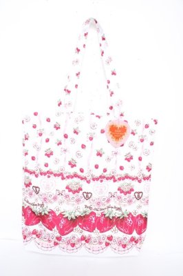 Preview of Juicy Strawberry Memory柄トートBag  白