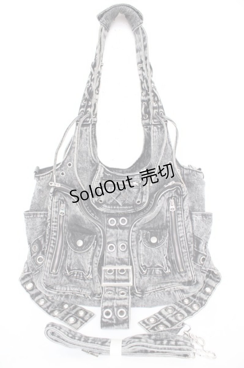 画像1: REFLEM / 加工デニム2WAYショルダーバッグ F ブラック Y-26-10-23-089-PU-BG-SZ-ZY (1)