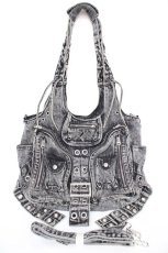 画像1: REFLEM / 加工デニム2WAYショルダーバッグ F ブラック Y-26-10-23-089-PU-BG-SZ-ZY (1)