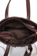 画像3: FLC / ハートキルティングショルダーバック  茶 Y-26-10-23-090-LO-ZA-SZ-ZY (3)