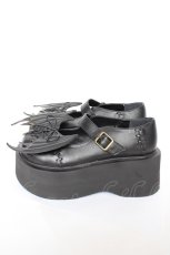 画像2: ATELIER PIERROT / nocturnal grave batwing mended shose M 黒 Y-26-10-23-097-EL-SH-SZ-ZY (2)