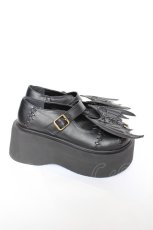画像4: ATELIER PIERROT / nocturnal grave batwing mended shose M 黒 Y-26-10-23-097-EL-SH-SZ-ZY (4)