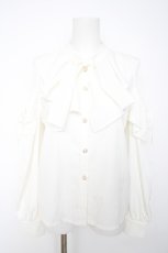 画像1: axes femme POETIQUE / 2wayオフショルブラウス M 白 Y-26-10-23-104-AX-BL-SZ-ZY (1)