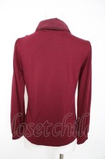 画像2: axes femme / レース切替ブラウス風プルオーバー M ワイン Y-26-10-23-110-AX-TO-SZ-ZY (2)