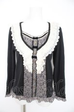 画像1: axes femme / ブラウスディティールプルオーバー M 黒 Y-26-10-23-117-AX-TO-SZ-ZY (1)