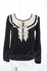 画像1: axes femme / 刺繍使いクラシックプルオーバー M 黒 Y-26-10-23-118-AX-TO-SZ-ZY (1)