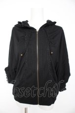 画像1: axes femme / フロントレース刺繍パーカー M 黒 Y-26-10-23-126-AX-TO-SZ-ZY (1)