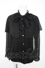 画像1: axes femme / ケープ付レーシープルオーバー M 黒 Y-26-10-23-144-AX-TO-SZ-ZY (1)