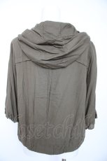 画像2: axes femme / 袖ドロスト半袖パーカー M カーキ Y-26-10-23-156-AX-CO-SZ-ZY (2)