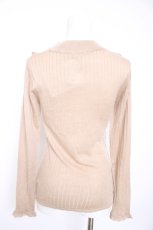 画像2: axes femme / ブロッキングリブニットプルオーバー M ベージュ Y-26-10-23-158-AX-TO-SZ-ZY (2)