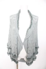 画像1: axes femme / 透かし編みポンチョ風トップス M ミント Y-26-10-23-161-AX-TO-SZ-ZY (1)