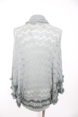 画像2: axes femme / 透かし編みポンチョ風トップス M ミント Y-26-10-23-161-AX-TO-SZ-ZY (2)