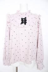 画像1: Lily Merry / もえにゃコラボ ハート柄プルブラウス  ピンク Y-26-10-23-164-LO-BL-SZ-ZY (1)