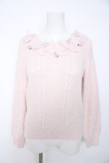画像1: LIZ LISA / 巻バラニットトップス 0 ピンク Y-26-10-23-170-LO-TO-SZ-ZY (1)