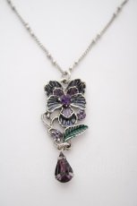 画像1: axes femme / 菫モチーフネックレス  シルバー Y-26-10-23-023-AX-AC-SZ-ZY (1)