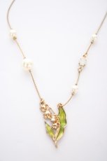 画像1: axes femme / すずらんモチーフネックレス  ゴールド Y-26-10-23-028-AX-AC-SZ-ZY (1)