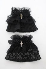 画像1: ATELIER PIERROT / holy veil cuffs　カフス/お袖留め  黒 Y-26-10-23-039-EL-ZA-SZ-ZY (1)
