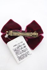 画像2: axes femme / スノーリボンバレッタ  ワイン Y-26-10-26-009-AX-AC-SZ-ZY (2)
