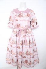 画像1: axes femme kawaii / お菓子の家柄ワンピース M ピンク Y-26-10-26-059-AX-BL-SZ-ZY (1)