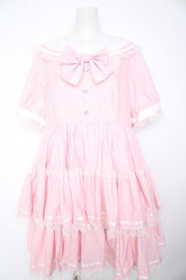 Preview of セーラードットティアワンピース 3L ピンク