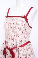 画像3: Melody BasKet / Little dot heartジャンパースカート  アイボリー Y-26-10-26-065-LO-OP-SZ-ZY (3)