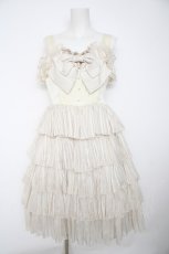 画像1: ATELIER PIERROT / シャイニーシフォンコルセットドレス  生成り Y-26-10-26-068-EL-OP-SZ-ZY (1)