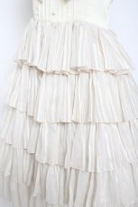 画像4: ATELIER PIERROT / シャイニーシフォンコルセットドレス  生成り Y-26-10-26-068-EL-OP-SZ-ZY (4)