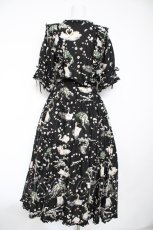 画像2: PINK HOUSE / SWAN LAKEプリントワンピース  黒 Y-26-10-26-070-LO-OP-SZ-ZY (2)
