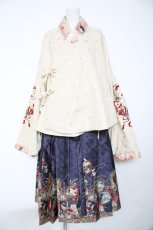 画像1: 造鏡集 / 着物風セットアップ XL 生成り×紺 Y-26-10-26-077-LO-OP-SZ-ZY (1)