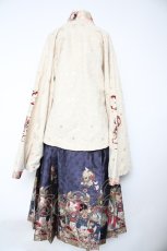 画像2: 造鏡集 / 着物風セットアップ XL 生成り×紺 Y-26-10-26-077-LO-OP-SZ-ZY (2)