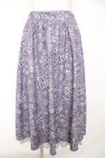 画像1: axes femme / 花柄ミディスカート M ラベンダー Y-26-10-26-090-AX-SK-SZ-ZY (1)