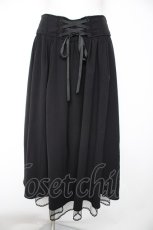 画像1: axes femme POETIQUE / バックフリルレースアップスカート M 黒 Y-26-10-26-093-AX-SK-SZ-ZY (1)