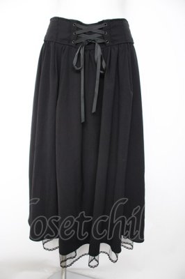 Preview of バックフリルレースアップスカート M 黒