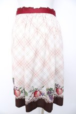 画像2: axes femme POETIQUE / ラ レコルトチェックSK M 生成り Y-26-10-26-097-AX-SK-SZ-ZY (2)