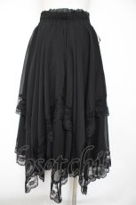 画像2: axes femme / 裾レースイレヘムスカート F 黒 Y-26-10-26-098-AX-SK-SZ-ZY (2)