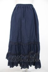 画像2: axes femme / コットンフレアロングスカート M 紺 Y-26-10-26-100-AX-SK-SZ-ZY (2)