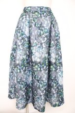 画像1: axes femme / ステンドグラスランプ柄スカート M 紺 Y-26-10-26-103-AX-SK-SZ-ZY (1)