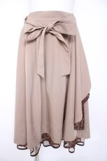 画像1: axes femme / ラッフルフリルイレヘムスカート M ベージュ Y-26-10-26-111-AX-SK-SZ-ZY (1)