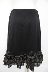 画像2: axes femme / 裾刺繍レースペチスカート M 黒 Y-26-10-26-113-AX-SK-SZ-ZY (2)