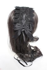 画像3: NIBBLE POISON / レースフリルヘッドドレス  黒 Y-26-10-26-022-LO-AC-SZ-ZY (3)