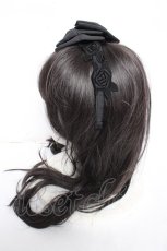 画像3: Enchantlic Enchantilly / ローズレースリボンカチューシャ  黒 Y-26-10-26-025-LO-AC-SZ-ZY (3)