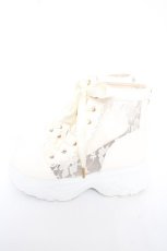 画像2: axes femme / レースハイカットスニーカー S 生成り Y-26-10-26-032-AX-SH-SZ-ZY (2)