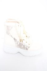 画像4: axes femme / レースハイカットスニーカー S 生成り Y-26-10-26-032-AX-SH-SZ-ZY (4)