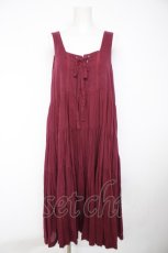 画像1: axes femme NOSTALGIE / ボリュームワンピース M ワイン Y-26-10-26-039-AX-OP-SZ-ZY (1)