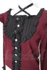 画像2: NOEMIE / ゴシックチョーカーネックカットソー M ワイン Y-26-10-28-033-LO-TO-SZ-ZY (2)
